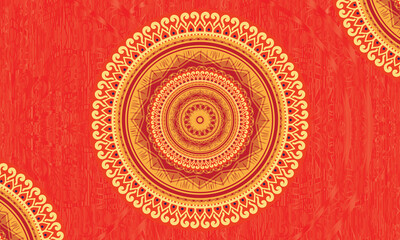 Colorful floral mandala design with bright yellow, orange, and blue flowers on a dark background, perfect for artistic patterns.
