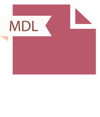 MDL File format icon roe color fill