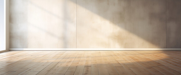 Rustic Charm: Sunlit Concrete and Wood Interior