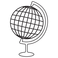 Hand Drawn School Equipment. Flat Vector Illustration