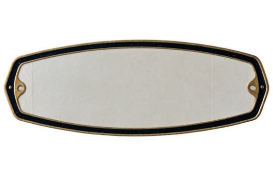 Blank White Label Cut Out for Text Isolated on Transparent Background