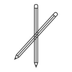 Hand Drawn School Equipment. Flat Vector Illustration