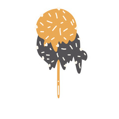 Illustration sticker ice cream icons design decoration colorful party birthday
