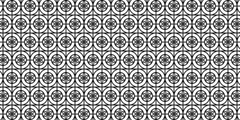 Black and white ornamental design seamless abstract pattern png.