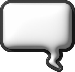 Fototapeta premium 3D Bubble Text Black Outline