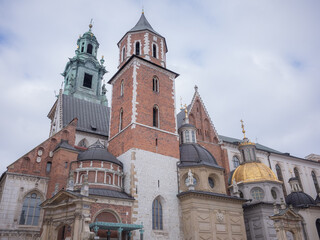 winter wawel castle in krakow old city