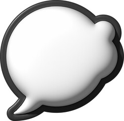 3D Bubble Text Black Outline