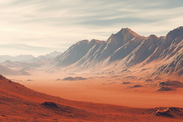 Naklejka premium Martian Landscape.