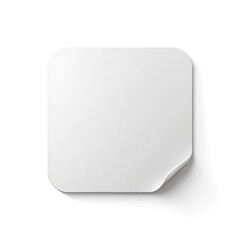 A Clean White Sticker Mockup On White Background