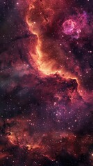 Obraz premium Cosmic Nebula with Vibrant Colors and Twinkling Stars.