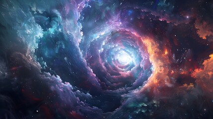 Obraz premium Singularity event horizon, threshold of technological transcendence, style