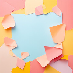 Sticky notes on wall