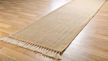 Long beige woven runner rug with fringe, runner, rug, beige, woven, fringe, home decor, interior design, hallway