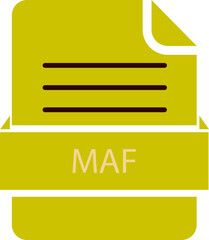 MAF File icon black color and lines