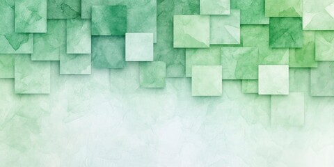 Elegant Green Abstract Background with Layered Watercolor Shapes for Creative Design Projects