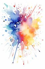 Abstract watercolor background with splashes