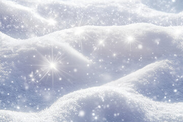  image is of a snowy field with a white blanket of snow covering the ground. The snow is very fine and powdery, giving the scene a serene and peaceful atmosphere