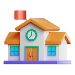 School 3D Icon