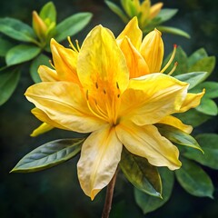 Obraz premium blooming yellow azalea