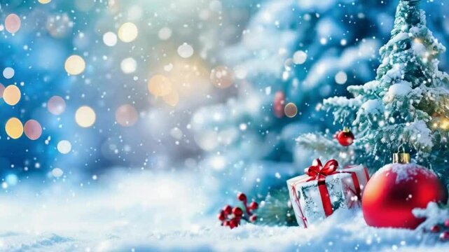 christmas tree and decorations