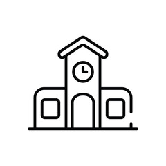 School Building vector icon