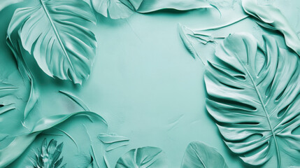 Tropical Leaf Background.
