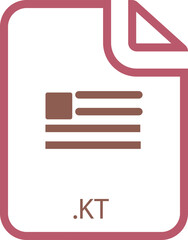 KT File icon with symbol