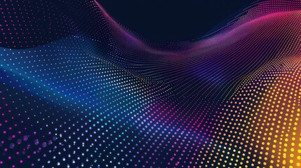 Obraz premium Abstract Colorful Dotted Wave