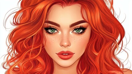 Fototapeta premium Entdecken Sie den Glanz gesunder Haare in diesem modernen Kunstwerk. Ideal fr Friseure und Haarpflegeprodukte.