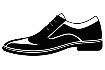 Shoes silhouette vector illustration, male classic, sneakers, running shoes