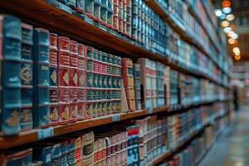 A library with many books on the shelves