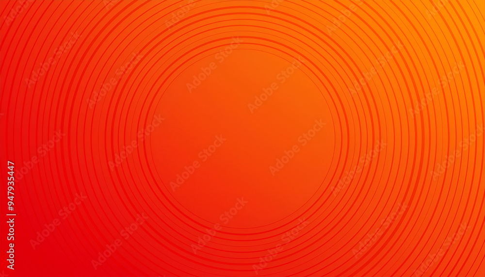 Poster bright orange concentric circles create a vibrant abstract background with smooth gradients and a wa