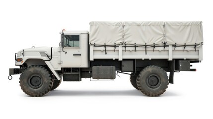 Obraz premium Heavy-duty military transport truck