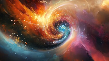Obraz premium Cosmic Vortex - A Symphony of Colors and Light