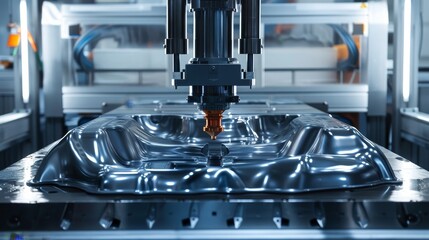 Precision in Motion Robotic Vacuum Forming Machine Crafting Intricate Plastic Design with Flawless Detail