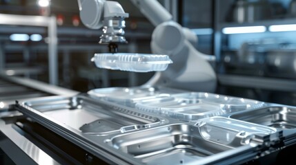 Precision Perfection Robotic Vacuum Forming Machine Crafting Impeccable Plastic Packaging with Exquisite Detail