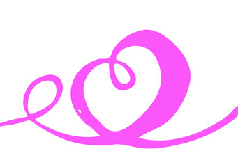 heart in one line. vector graphics