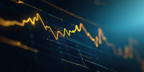 Obraz premium Dynamic financial data visualization illustration