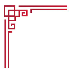 Obraz premium Red Chinese Corner with Gradient Color, For Template Design. Vector Illustration