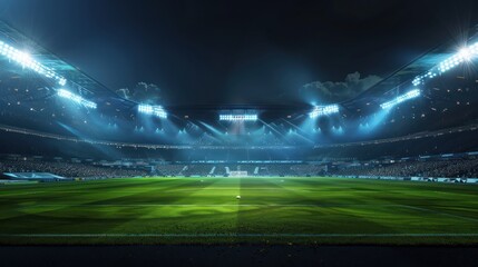 Soccer Stadium at Night