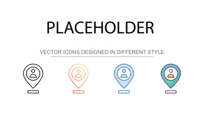 Placeholder icon design with white background stock illustration