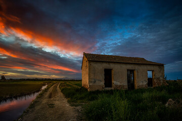 Sunset derelict