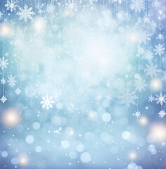 Winter snowflakes festive background