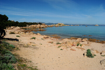 Veduta della costa di Olbia, tra Poltu Abe e Capo Ceraso, la spiaggia di Capo Ceraso
