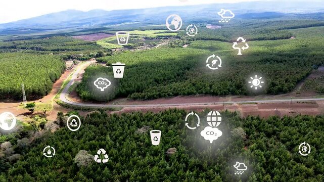 Modern City Environmental Technology Concept Sustainable- Futuristic Green City-Futuristic Forest . Futuristic Forest of africa , south of kenya,