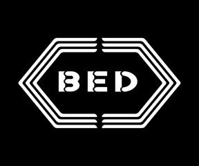Fototapeta premium BED letter logo Design. BED Simple and modern creative monogram initial letter logo Illustration.