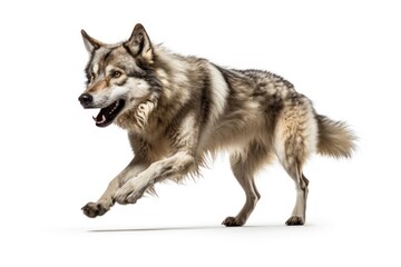 Fototapeta premium Majestic wolf in motion
