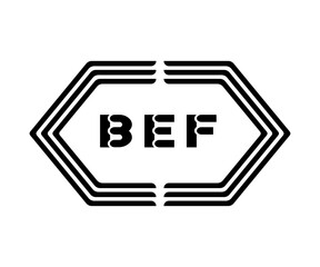 BEF letter logo Design. BEF Simple and modern creative monogram initial letter logo Illustration.