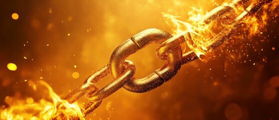 Molten Metal Chain Under Intense Heat and Pressure