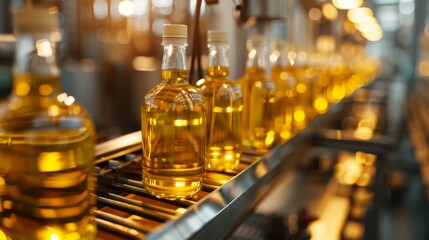 Golden Elixir Artisanal Olive Oil Bottling Process in Motion